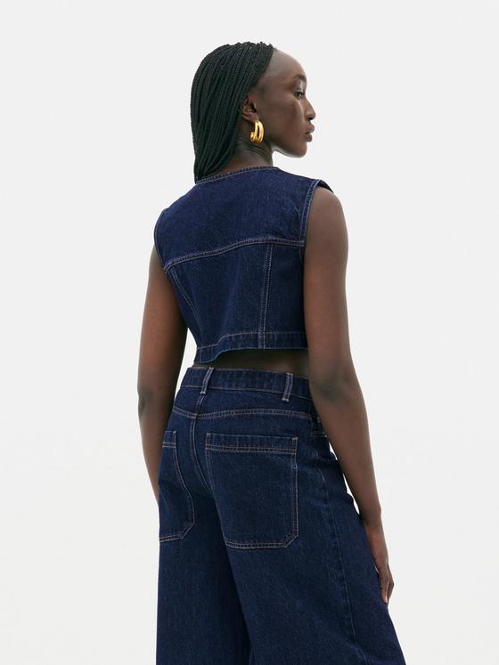 Rita Ora Denim Waistcoat