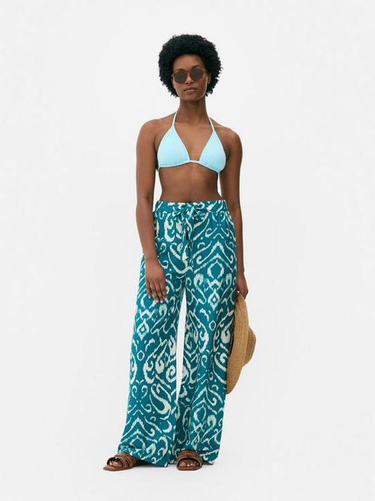 Printed Wide Leg Palazzo Trousers