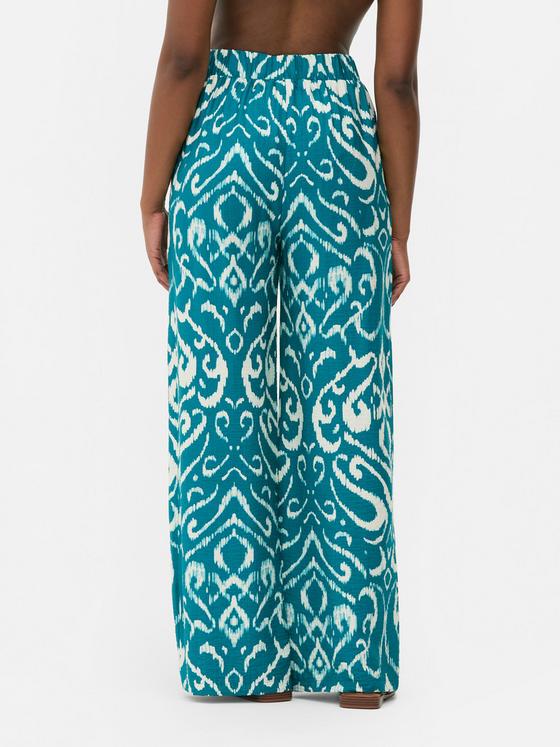 Printed Wide Leg Palazzo Trousers