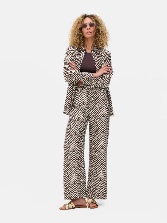 Printed Wide Leg Palazzo Trousers