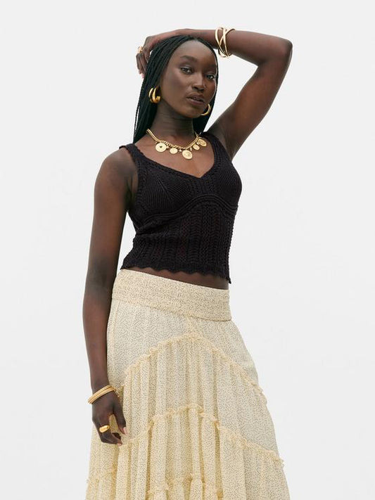 Rita Ora Knitted Bralette Top