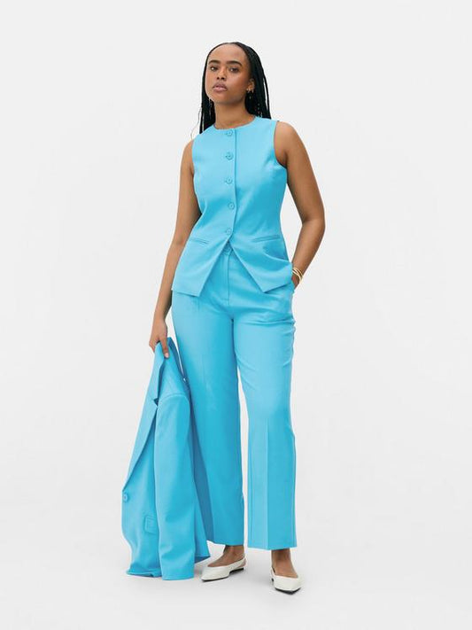 Crew Neck Longline Waistcoat