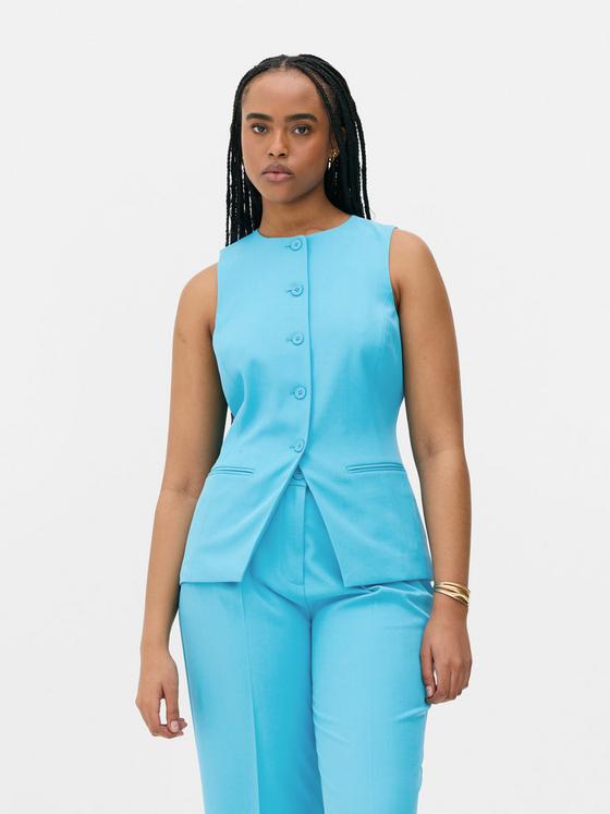 Crew Neck Longline Waistcoat