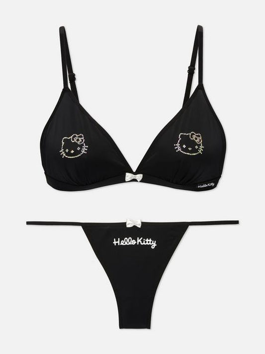Hello Kitty Diamanté Bra and Thong Set