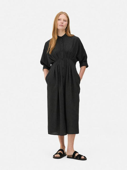 The Edit Cropped Sleeve Shirt Dress