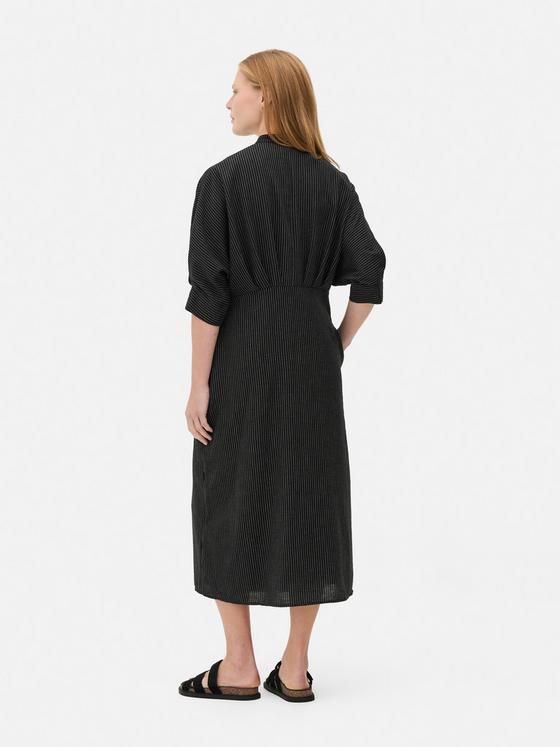 The Edit Cropped Sleeve Shirt Dress