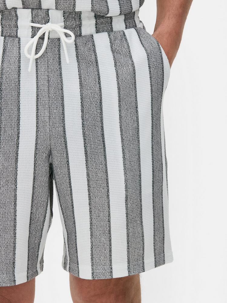 Striped Drawstring Shorts