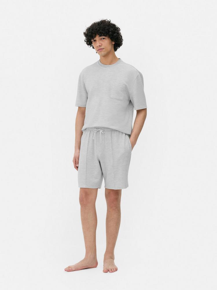Textured Drawstring Shorts