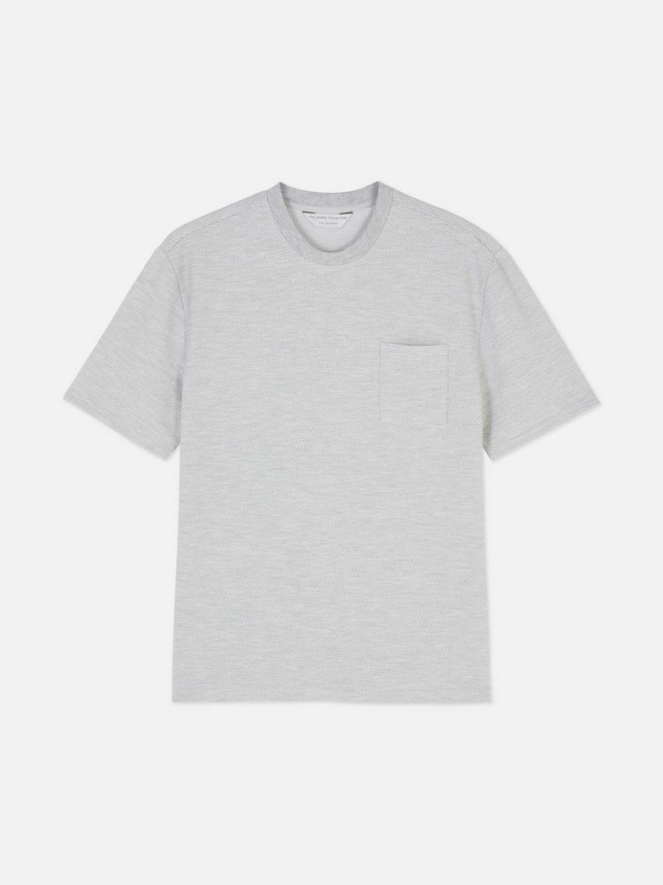 Textured Short Sleeved Tee with Chest Pocket