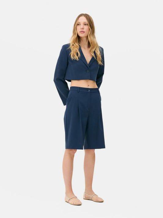 Rita Ora Pleated Bermuda Shorts