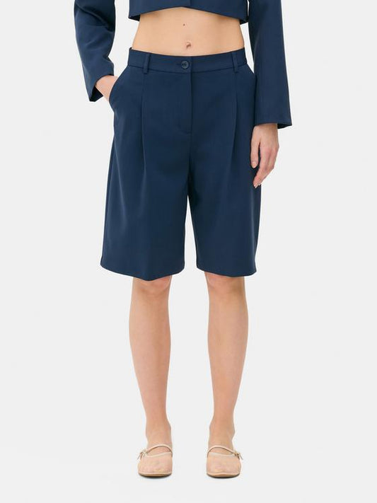 Rita Ora Pleated Bermuda Shorts