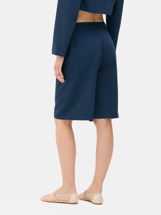 Rita Ora Pleated Bermuda Shorts