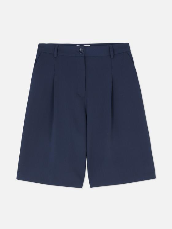 Rita Ora Pleated Bermuda Shorts