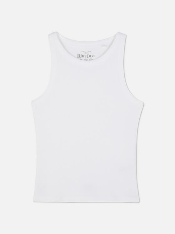 Rita Ora Ribbed Racer Vest