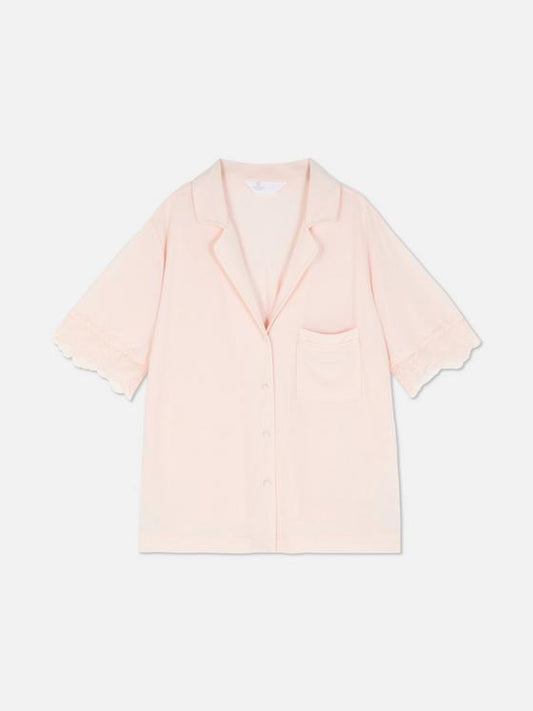 Lace Trim Pyjama Shirt