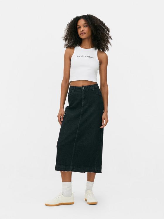 Cropped Slogan Racer Back Vest