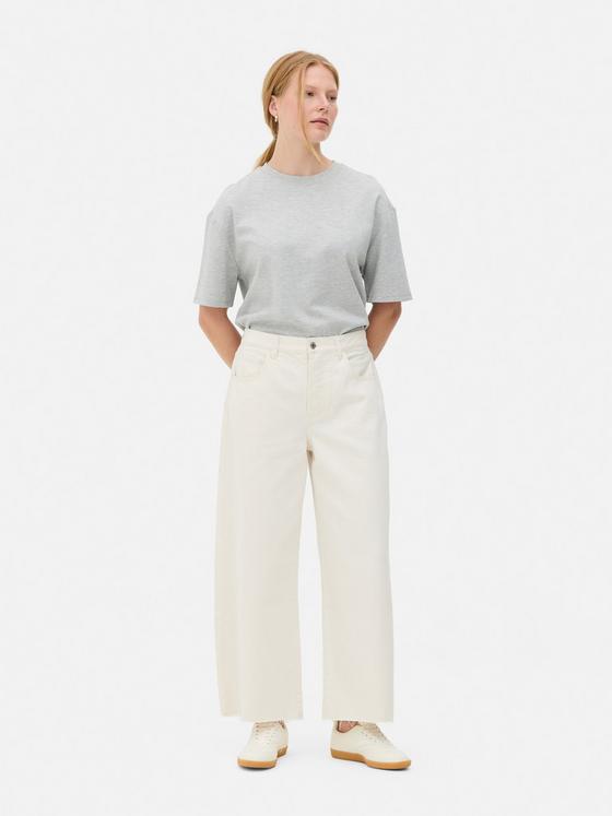 The Edit Cropped Straight Leg Denim Jeans