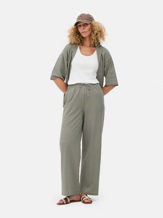 Wide Leg Drawstring Leggings