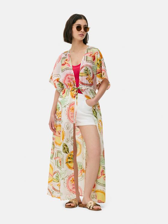Printed Midi Kimono