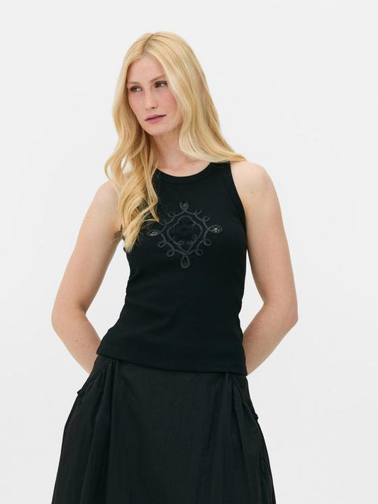 Embroidered Racer Vest