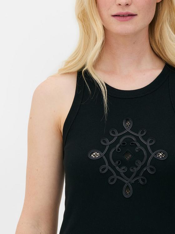 Embroidered Racer Vest