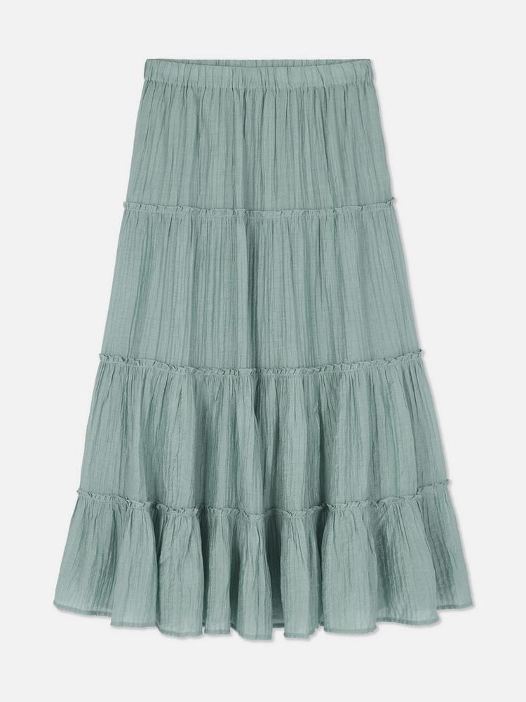 Tiered Maxi Skirt