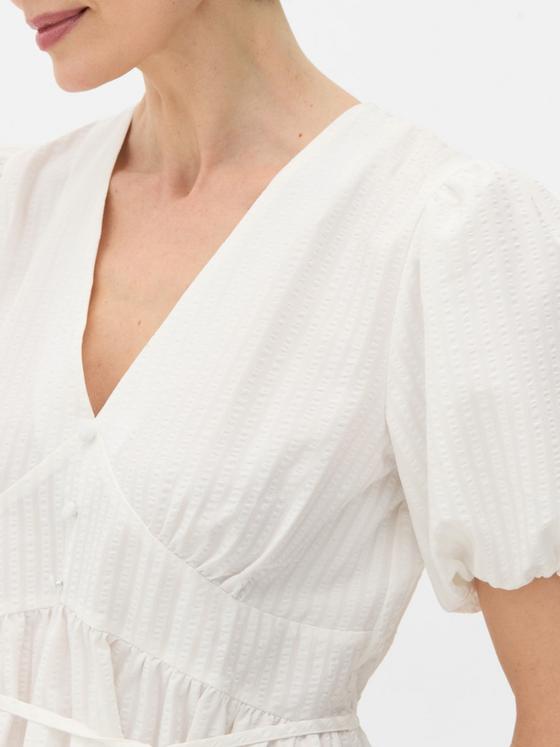 Textured Button Midi Dress