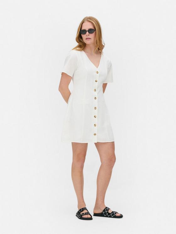 Button Through Mini Dress