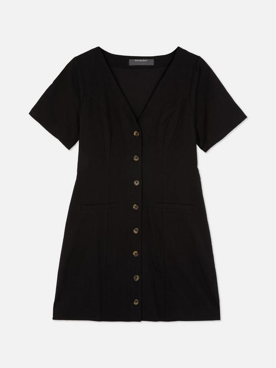 Button Through Mini Dress