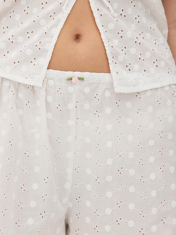 Broderie Pyjama Shorts