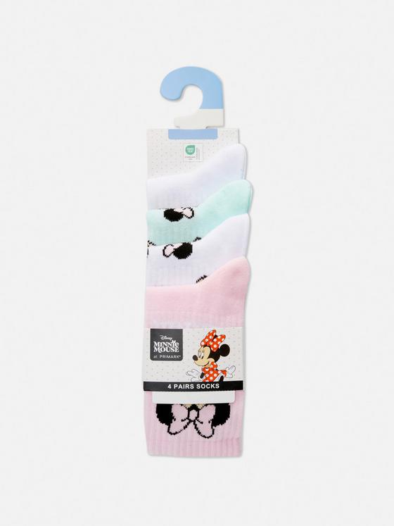 4pk Disney’s Minnie Mouse Crew Socks