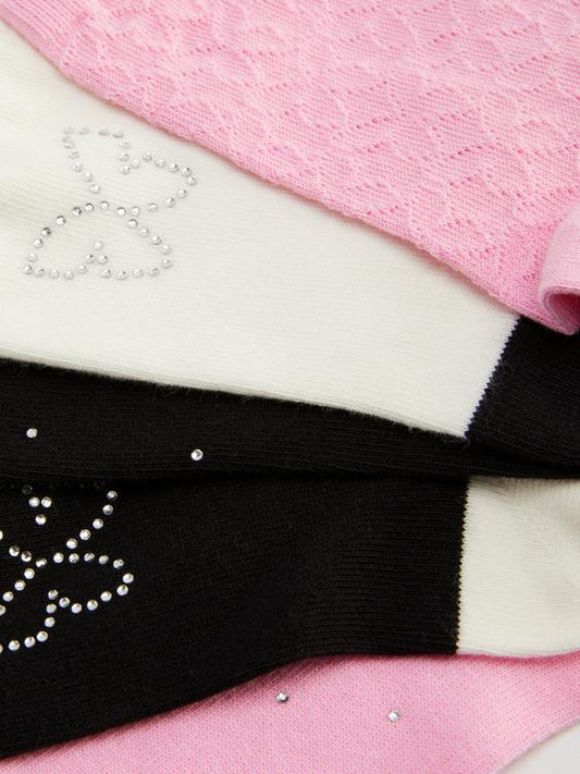 5pk Diamanté Ankle Socks