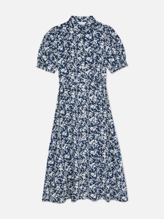 Floral Midi Shirt Dress