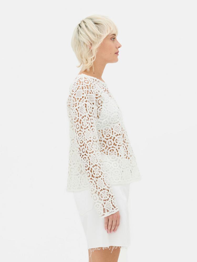 Crochet Long Sleeve Top
