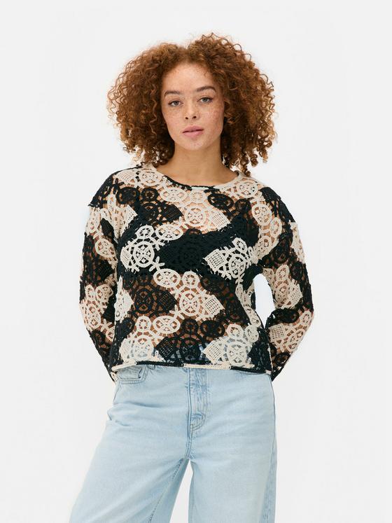 Crochet Long Sleeve Top