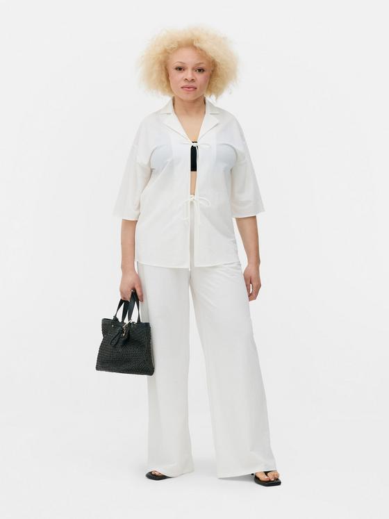 Tie-Front Short Sleeve Shirt