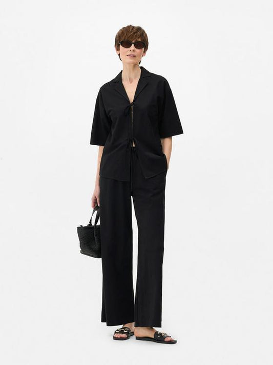 Tie-Front Short Sleeve Shirt