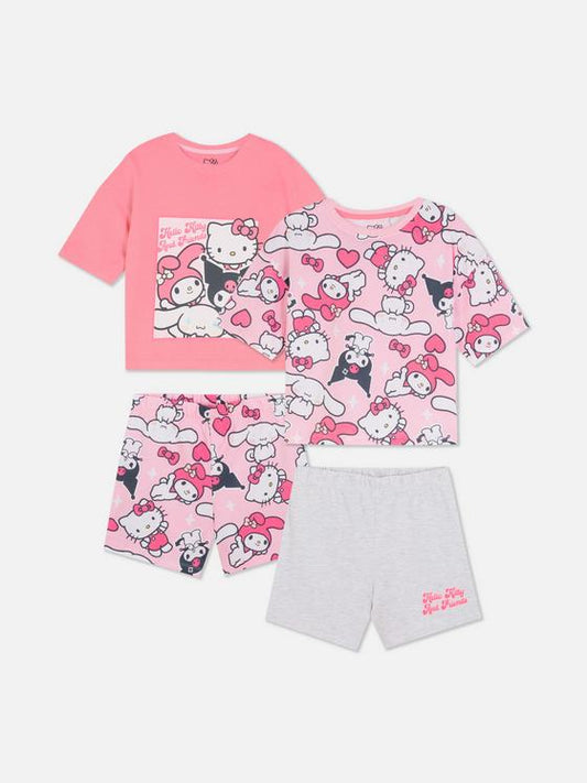2pk Hello Kitty And Friends Shorts Pyjamas
