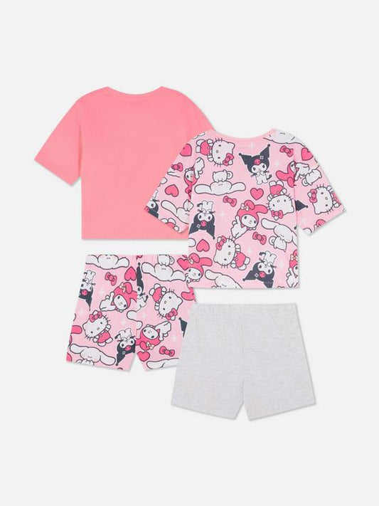 2pk Hello Kitty And Friends Shorts Pyjamas