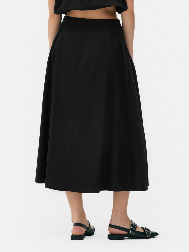 Co-ord Side Circle Midi Skirt