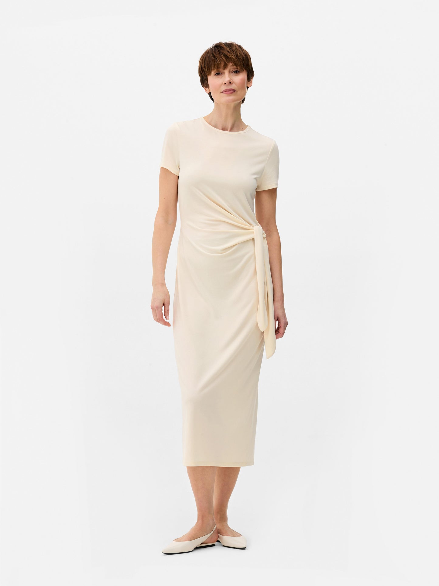 Knotted Midi Dress