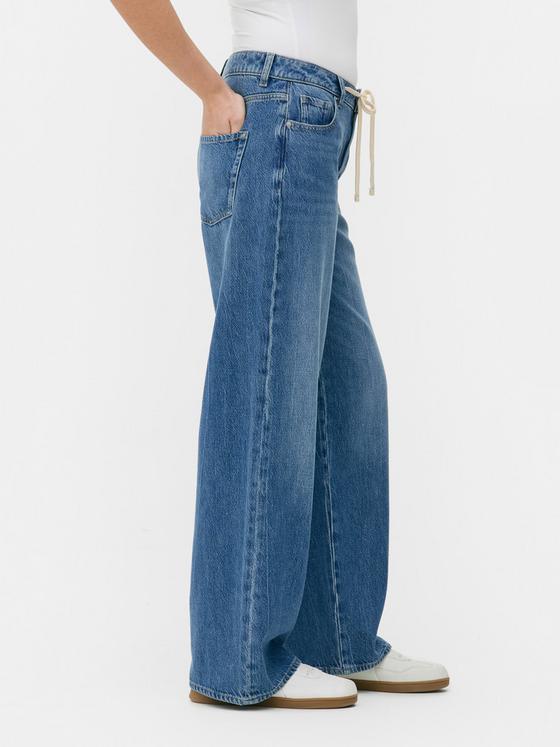 Tie Waist Wide Leg Jeans