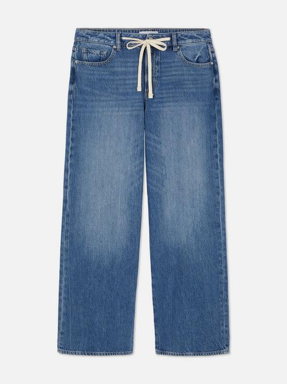 Tie Waist Wide Leg Jeans