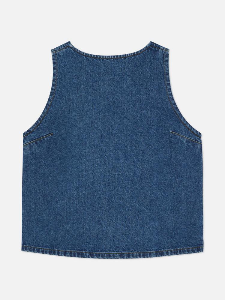 Denim Tie-Back Top
