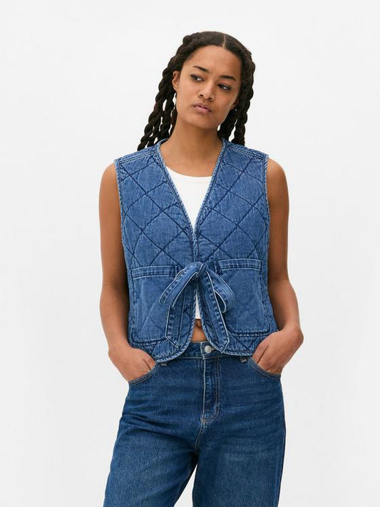Denim Quilted Gilet