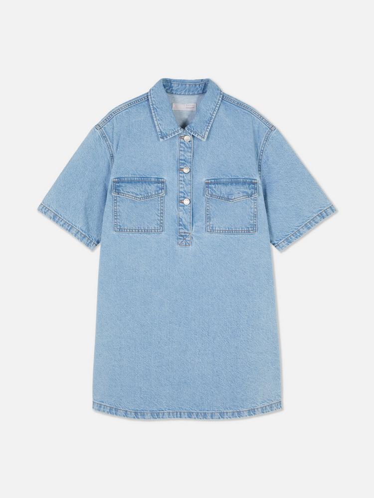 Mini Denim Shift Dress