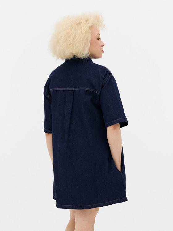 Mini Denim Shift Dress