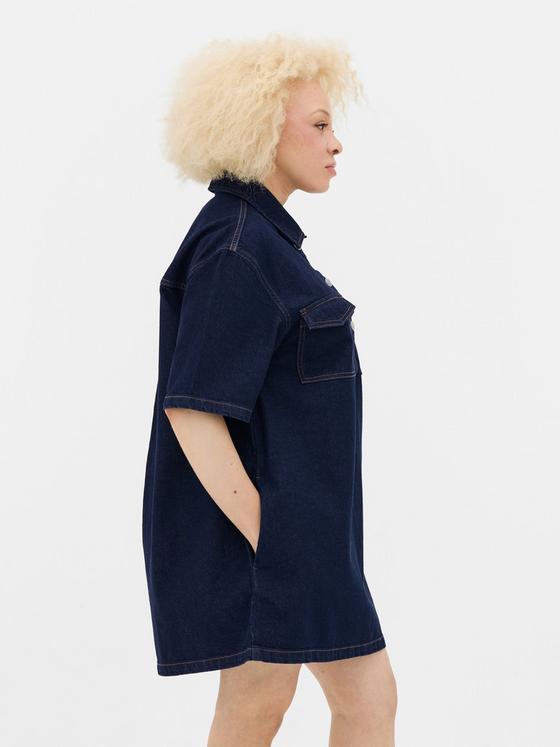 Mini Denim Shift Dress