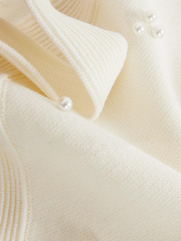 Pearl Square Neck Knitted Vest
