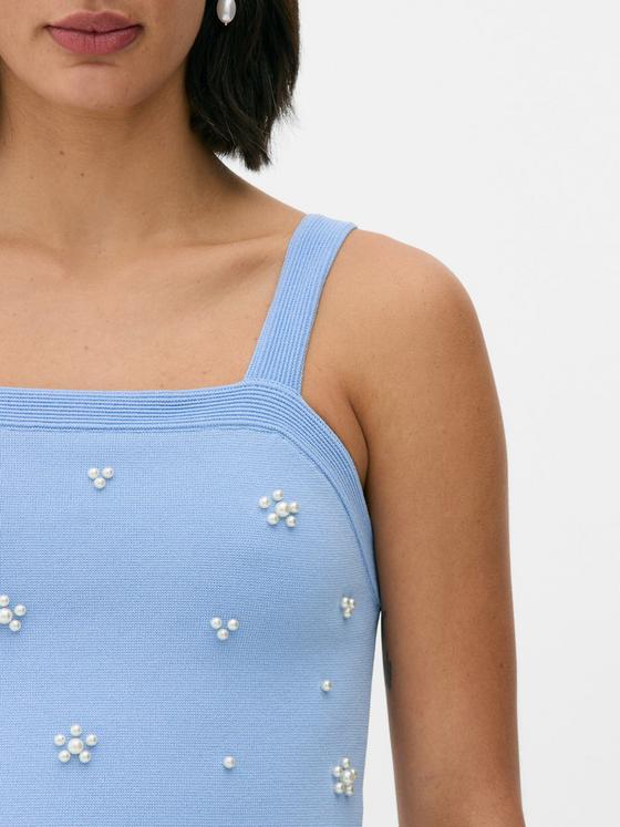 Pearl Square Neck Knitted Vest